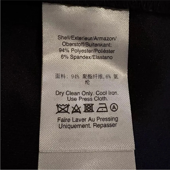 Donna Karan New York Black Button Faux Wrap Dress Womens Size 12 (1569) - Picture 4 of 4